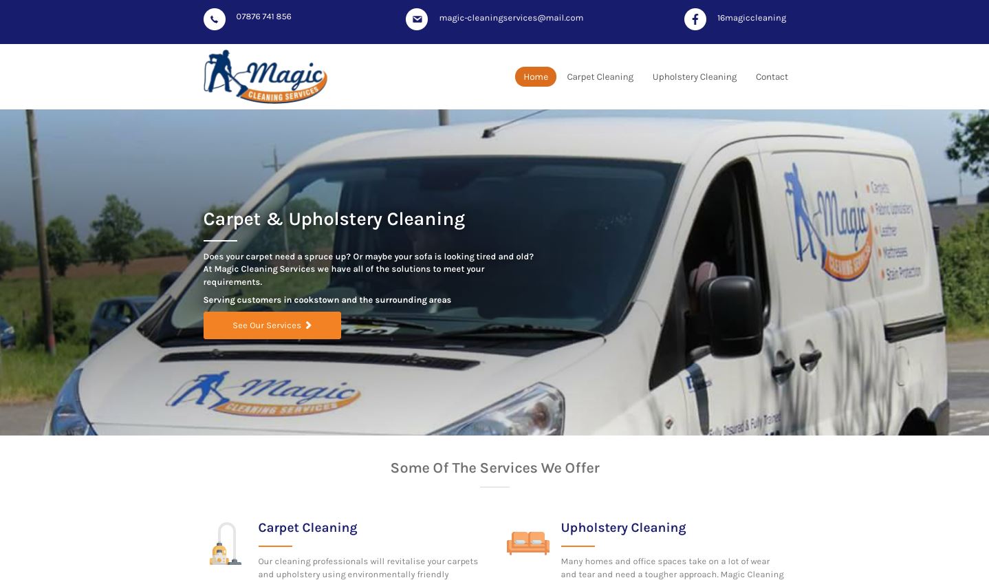 Carpet & Upholstery Cleaning Cookstown Magic Cleaning Company